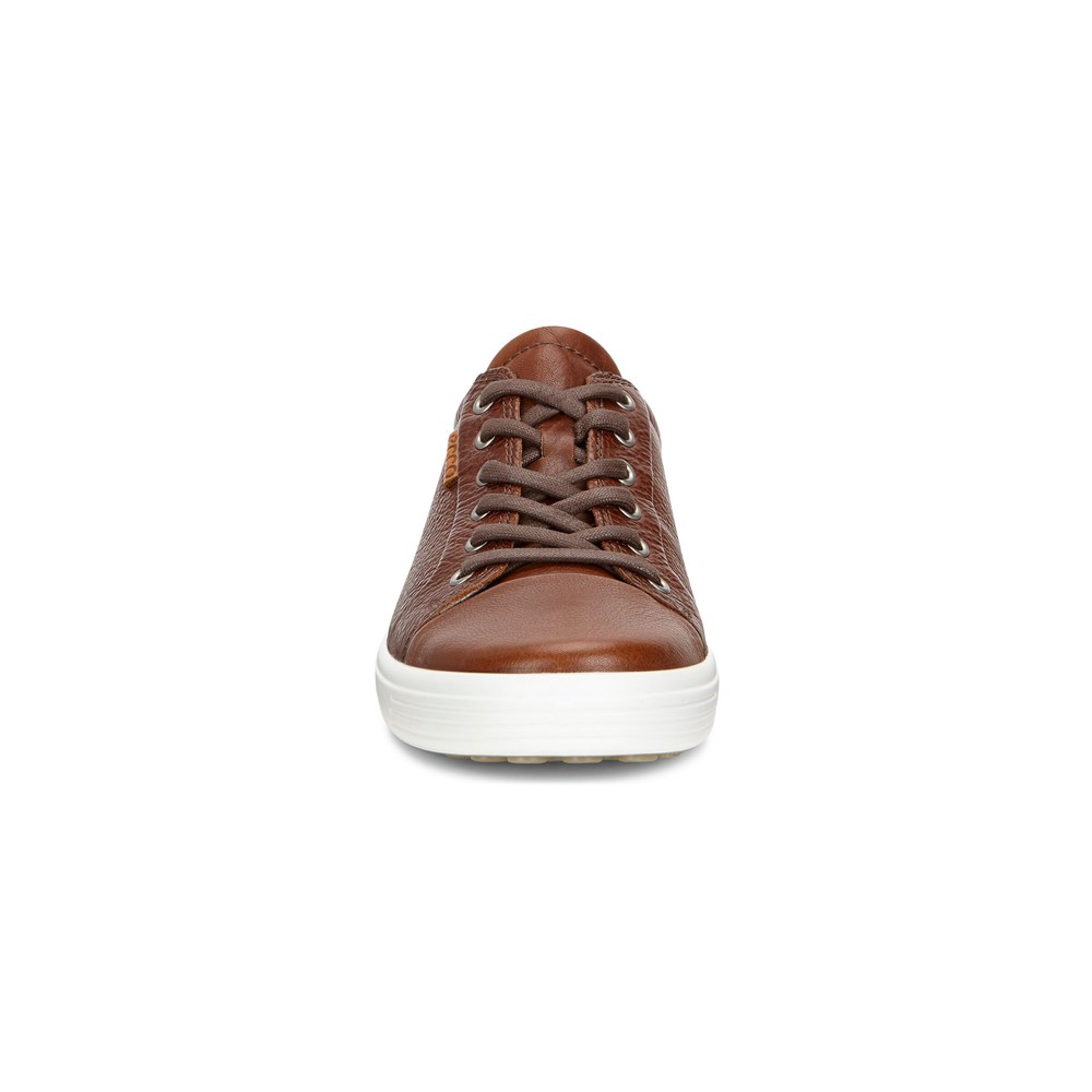 Mens Sneakers - ECCO Soft 7S - Brown - 3624HYJOX